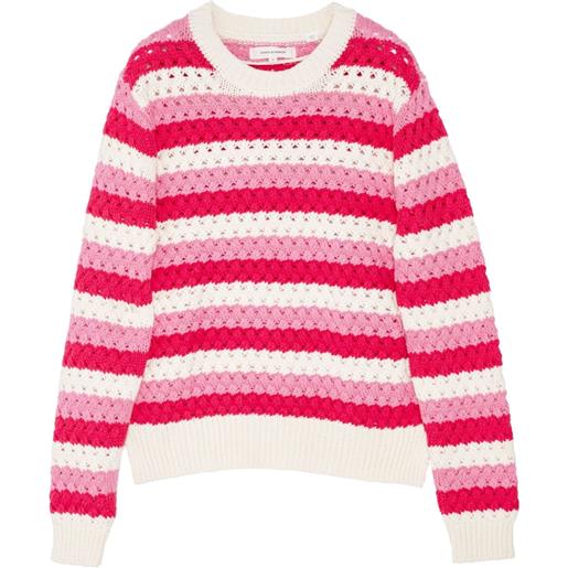Chinti & Parker maglione con dettagli all'uncinetto - rosa