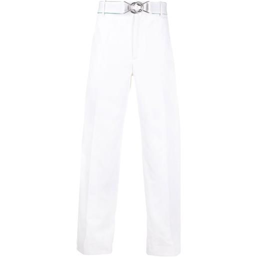 Bottega Veneta pantaloni dritti con cintura - bianco