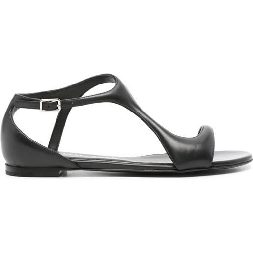 Alexander McQueen sandali con suola piatta - nero