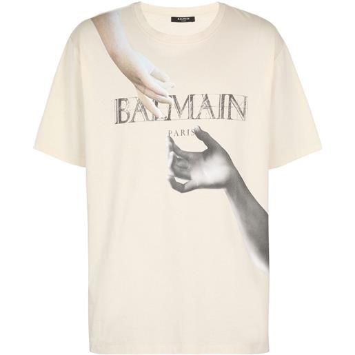 Balmain t-shirt con stampa - bianco