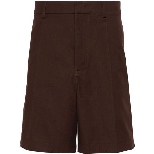 Valentino Garavani shorts con pieghe - marrone