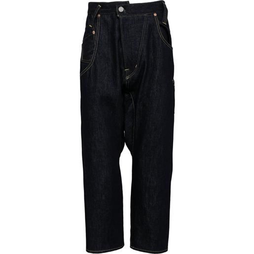 Fumito Ganryu jeans crop a vita media - blu