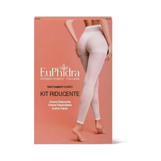 Euphidra kit riducente anticellulite crema rassodante 100ml + crema riducente 100ml + leggins monouso