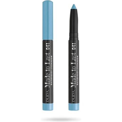 Pupa made to last waterproof eyeshadow ombretto stick 041 icy blue