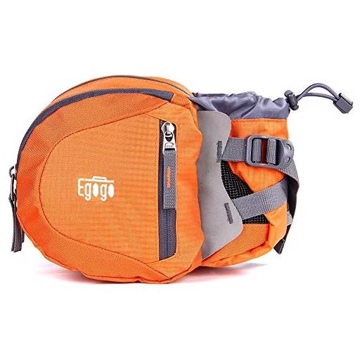 EGOGO viaggi sport pack fanny pack barbone marsupio escursionismo borsa con porta bottiglia d'acqua s2209 (arancione)