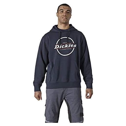 Dickies towson hooded sweatshirt, sweatshirt uomo, nero (black), l