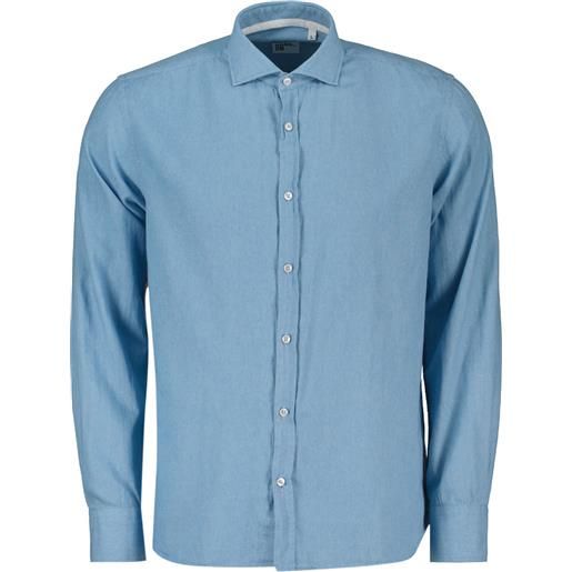 HANG ON camicia collo francese in chambray