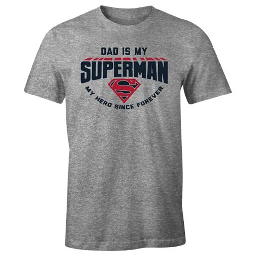 Superman mesupmsts051 t-shirt, gris clair, xl uomo