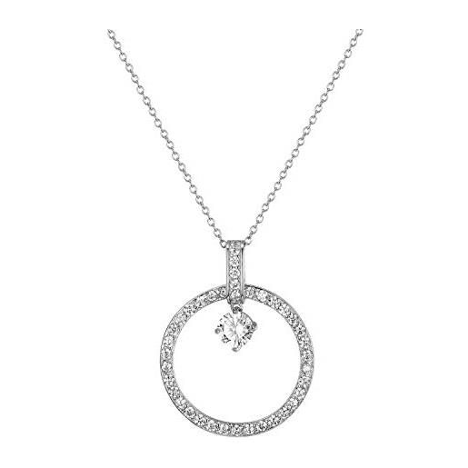 OIDEA collana da donna in argento sterling 925 con ciondolo con zirconi, 50 cm, regalo per san valentino