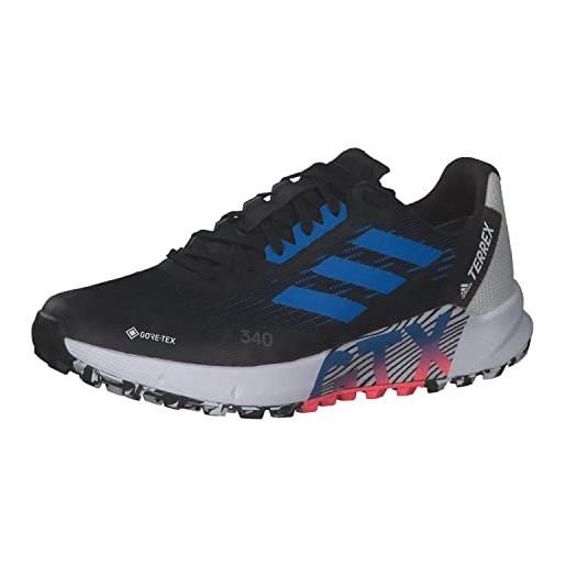 Adidas terrex agravic flow 2 gtx, sneaker uomo, core black/blue rush/turbo, 38 2/3 eu