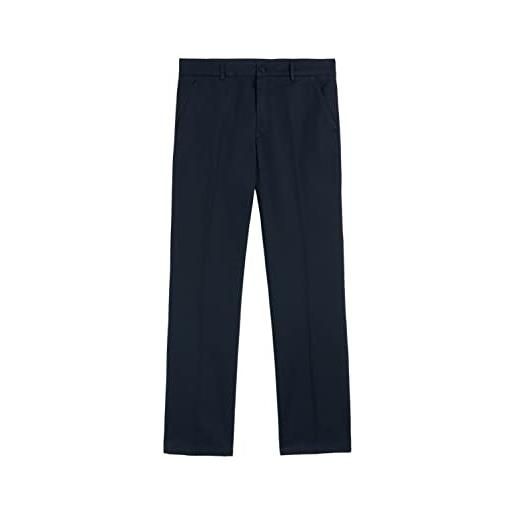 Trussardi pantaloni da uomo marchio, modello aviator fit microarmour 52p00000-1t006296, realizzato in cotone. 48 blu blu scuro