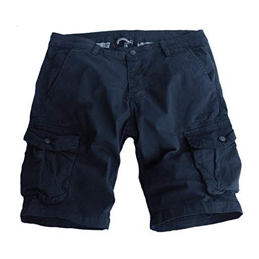 Fun Coolo pantaloncini multitasche corti bermuda cargo short con tasconi laterali, blu scuro s 46