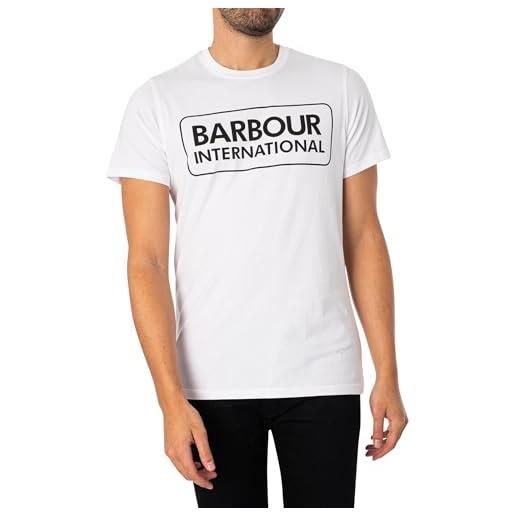 Barbour International uomo t-shirt essential large logo, bianca, l