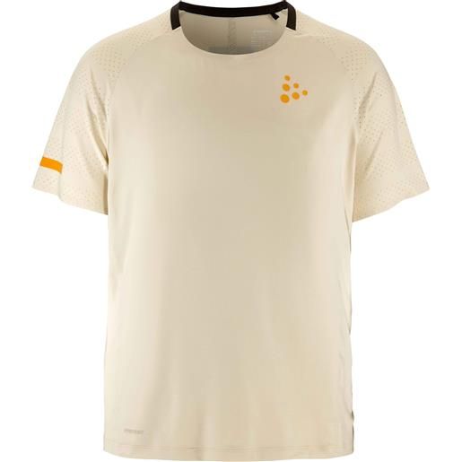 Craft - t-shirt da running - pro hypervent m tee 2 plaster per uomo in poliestere riciclato - taglia s, m, l, xl - beige