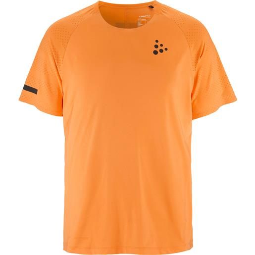 Craft - t-shirt da running - pro hypervent m tee 2 sour per uomo in poliestere riciclato - taglia s, m, l, xl - arancione