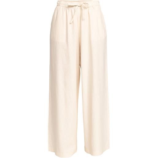 Roxy - pantaloni con elastico in vita - lekeitio break pant tapioca per donne - taglia xs, s, m, l - beige