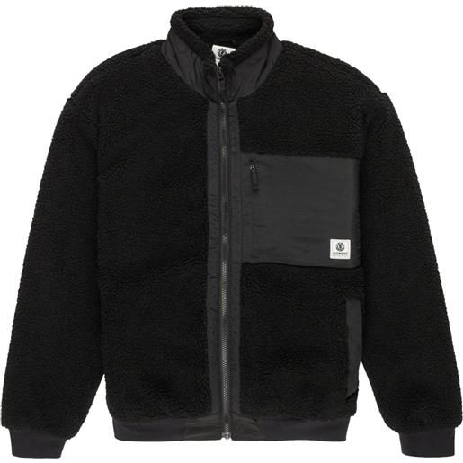 Element - giacca di pile sherpa - oak sherpa m jacket flint black per uomo in nylon - taglia m, xl - nero
