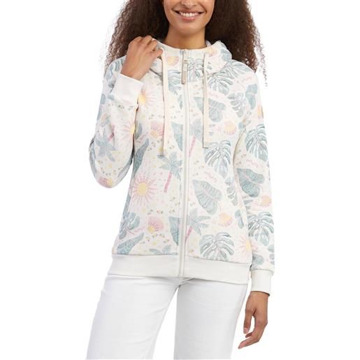 Ragwear - giacca vegana - fllow print beige per donne in cotone - taglia xs, s, m, l