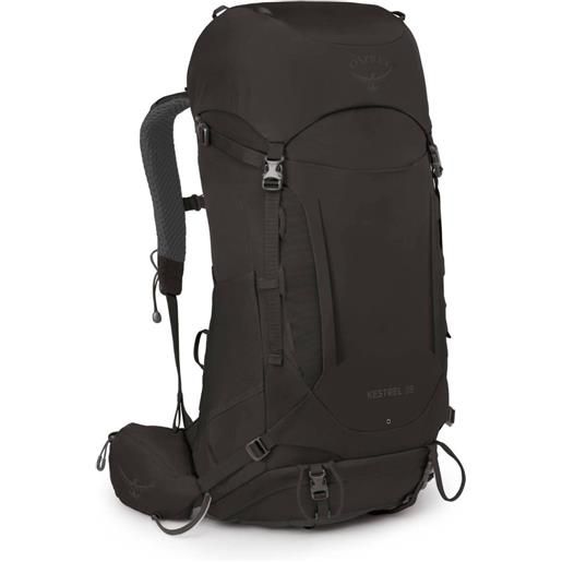 Osprey - zaino da escursionismo/trekking - kestrel 38 black per uomo in nylon - taglia s\/m, l\/xl - nero