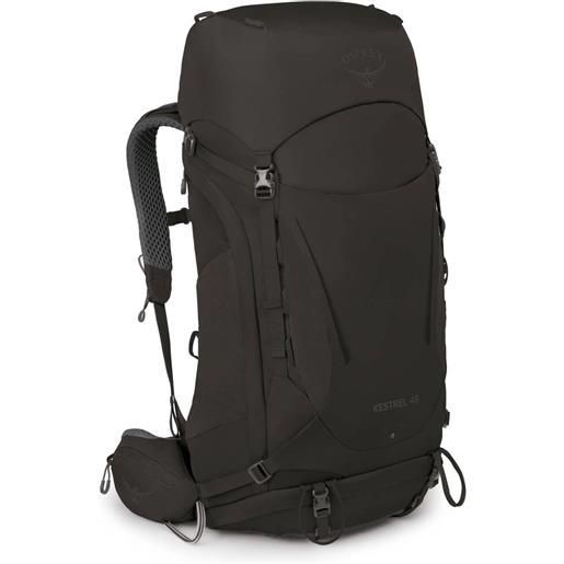 Osprey - zaino da escursionismo/trekking - kestrel 48 black per uomo in nylon - taglia s\/m, l\/xl - nero