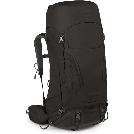 Osprey - zaino da escursionismo/trekking - kestrel 58 black per uomo in nylon - taglia s\/m, l\/xl - nero
