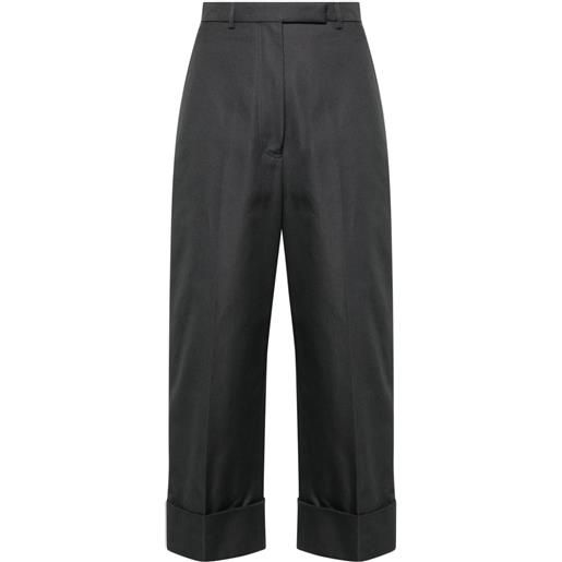 Thom Browne pantaloni a vita alta - grigio