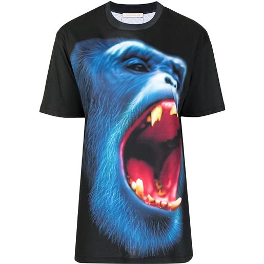 Christopher Kane t-shirt oversize con stampa - nero