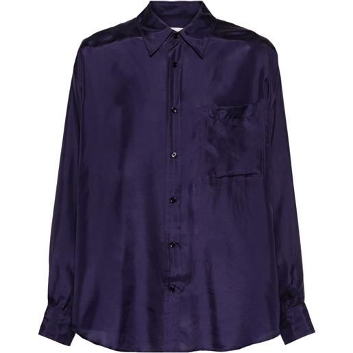 LEMAIRE camicia satinata - viola