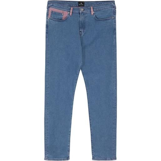 PS Paul Smith jeans slim con design color-block - blu