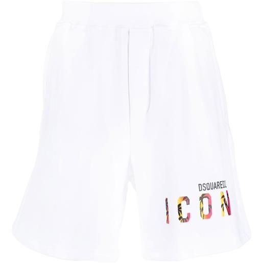 Dsquared2 shorts sportivi con stampa - bianco