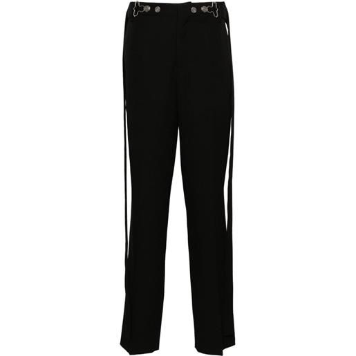 Jean Paul Gaultier pantaloni affusolati con pieghe - nero