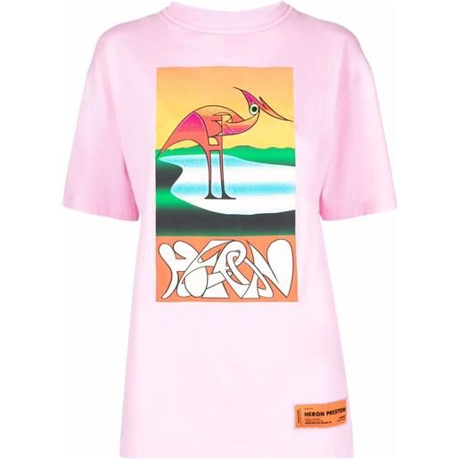 Heron Preston t-shirt con stampa - rosa