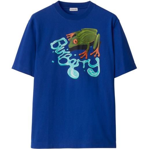 Burberry t-shirt frog girocollo - blu