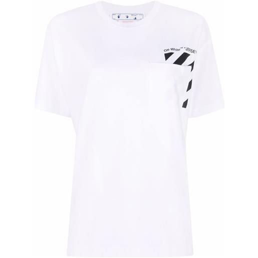 Off-White t-shirt jersey con stampa - bianco