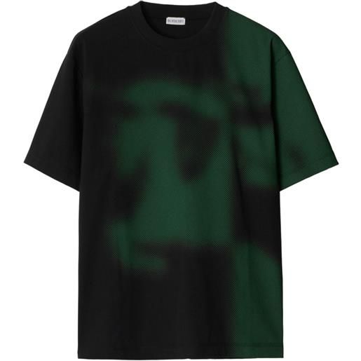 Burberry t-shirt ekd bicolore - nero