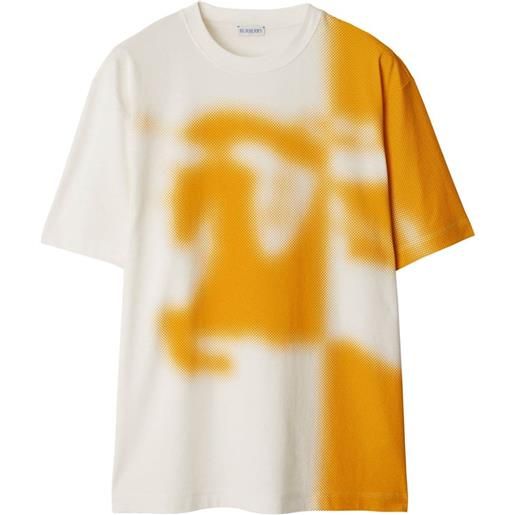 Burberry t-shirt ekd bicolore - bianco