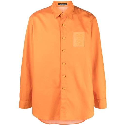 Raf Simons camicia con applicazione - arancione