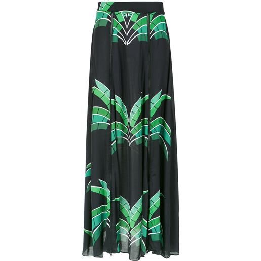 Amir Slama tropical print maxi skirt - nero
