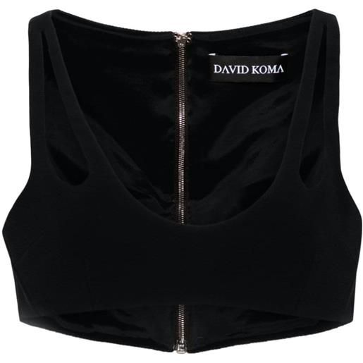 David Koma top con dettaglio cut-out - nero