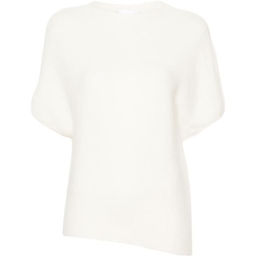 Christian Wijnants t-shirt klanni asimmetrica - bianco