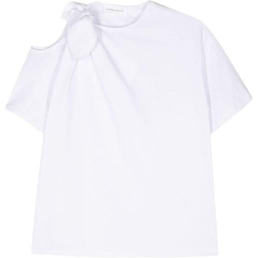 Christian Wijnants t-shirt tafari con dettaglio a nodo - white