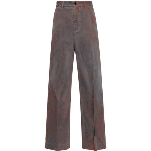 Y/Project pantaloni con ricamo - grigio