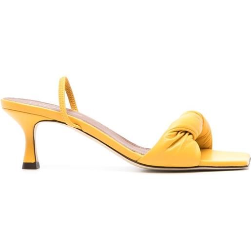 Lorena Antoniazzi sandali con dettaglio attorcigliato - giallo
