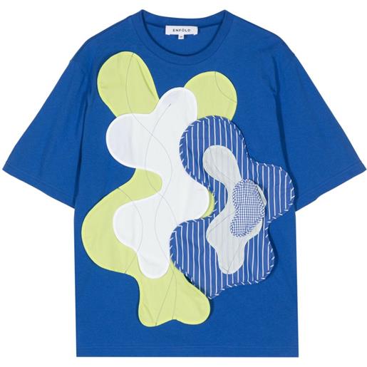 Enföld t-shirt wave con applicazioni - blu