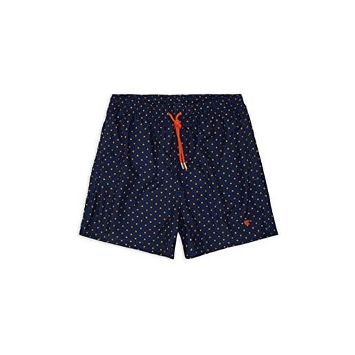 Gallo boxer mare uomo poliestere blu royal fantasia pois boxer mare l blu