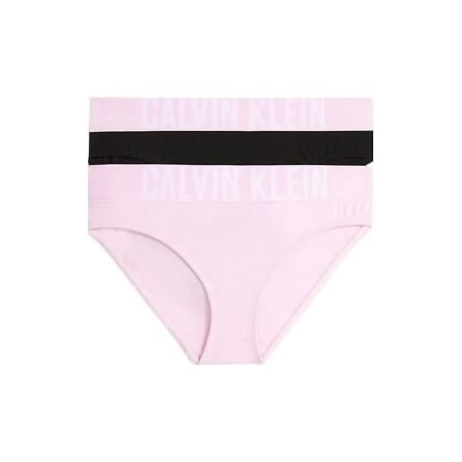 Calvin Klein 2pk bikini 636, bambine e ragazze, frostedpink/pvhblack, 10-12 years