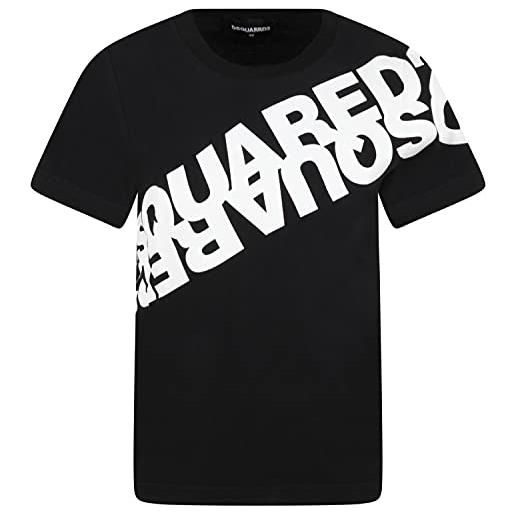 DSQUARED2 - t-shirt nera per bambini con loghi - 6 a/y, nero