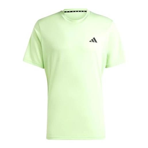 adidas train essentials comfort training tee maglietta, semi green spark/black, xxl men's