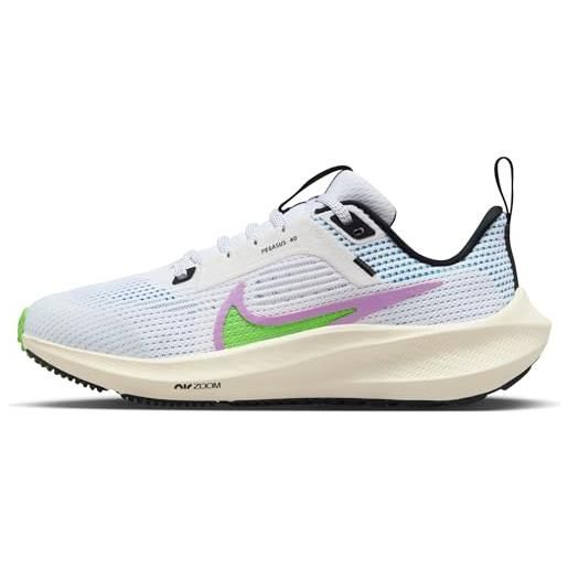 Nike air zoom pegasus 40 se gs, scarpe da ginnastica, bianco multi color pale ivory, 38.5 eu