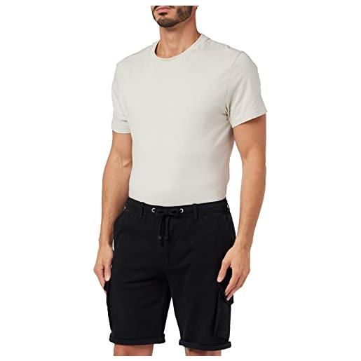 REPLAY pantaloncini cargo uomo in jersey, nero (black 098), m